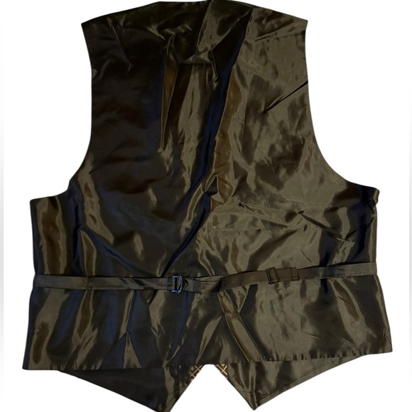 Pronto Uomo Black & Gold Patterned Vest Large - Picture 2 of 8